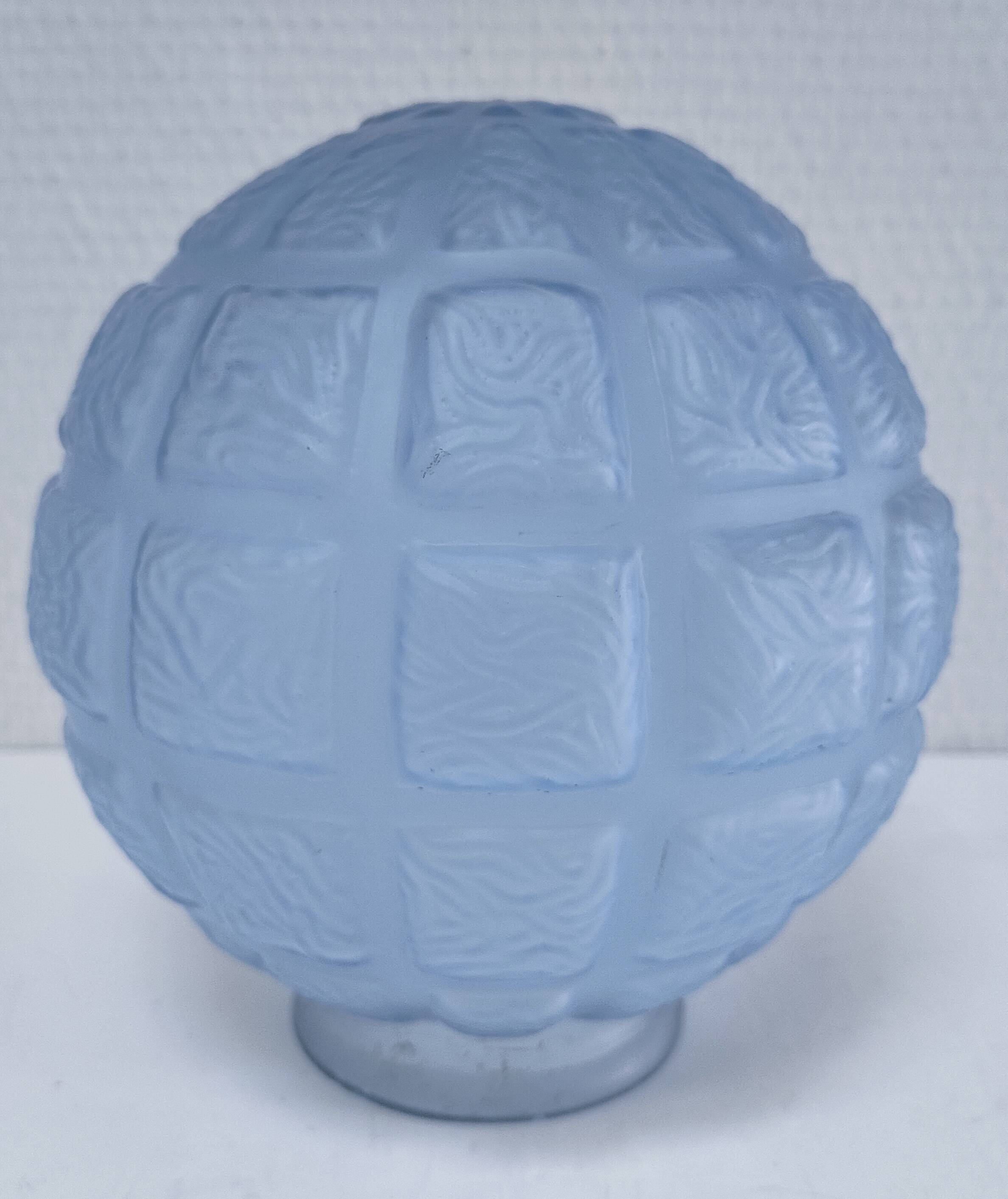 Art Deco ceiling light, blue glass, 1920s