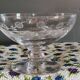 3 Art Deco Champagne Coupes in Engraved Crystal with Daisies