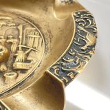 Large Vintage Solid Brass Ashtray