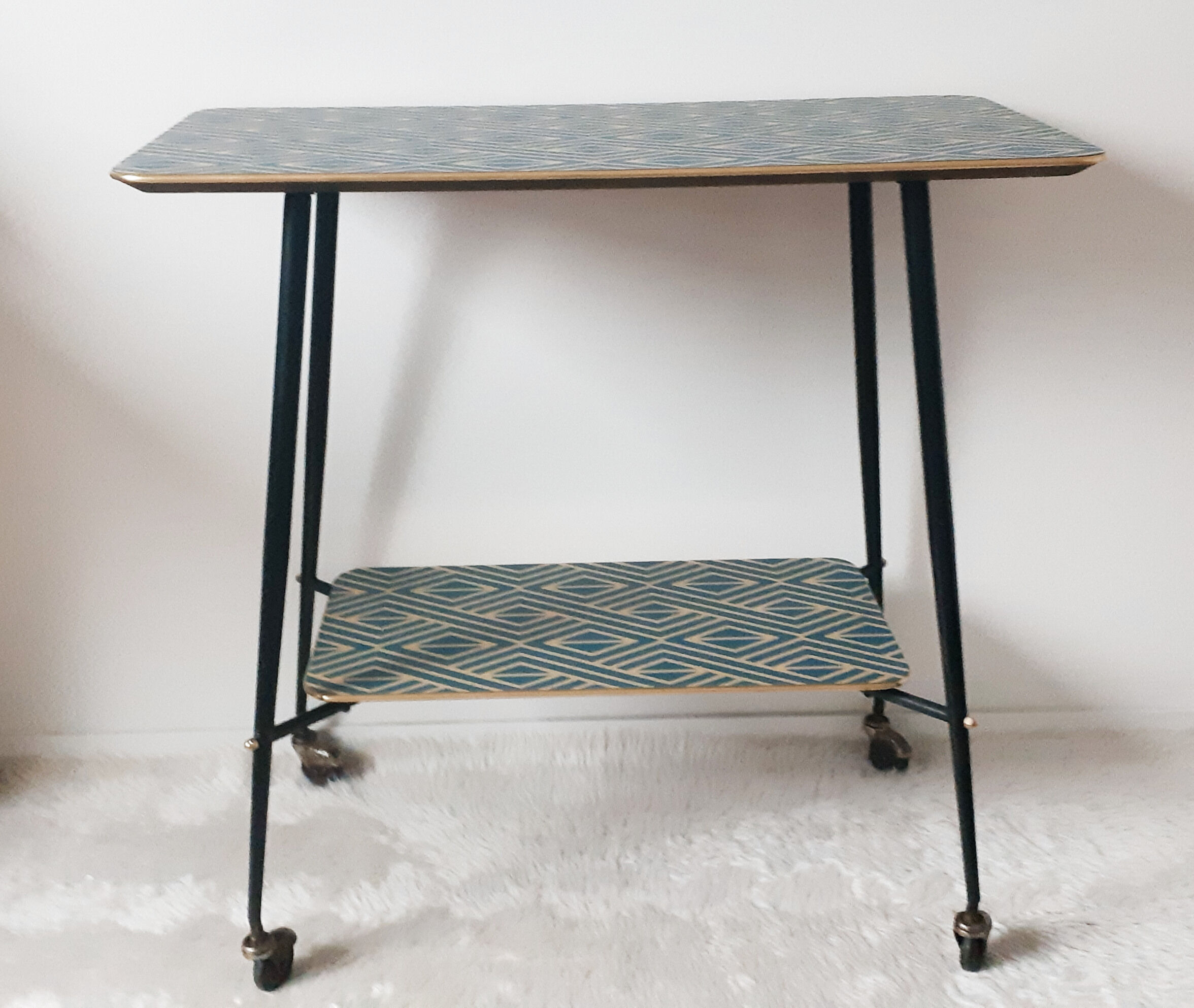TV table, side, service on wheels