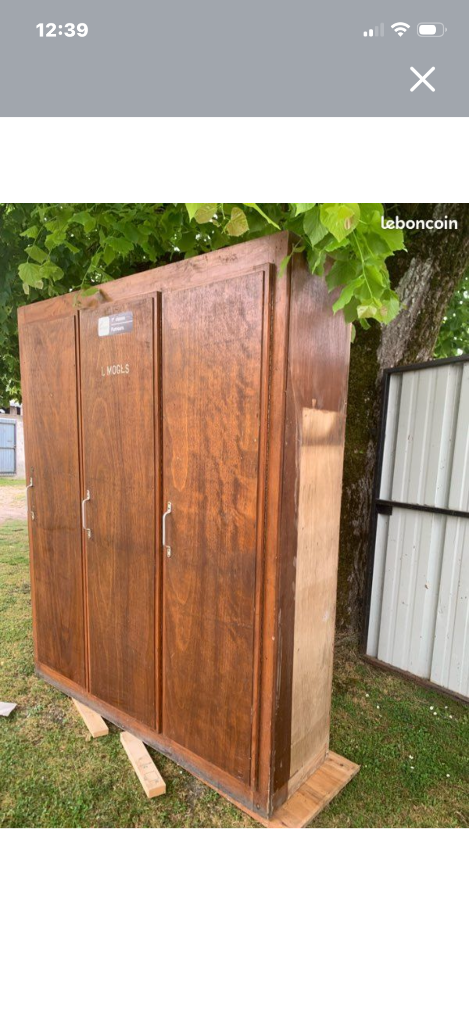 Armoire SNCF en bois authentique