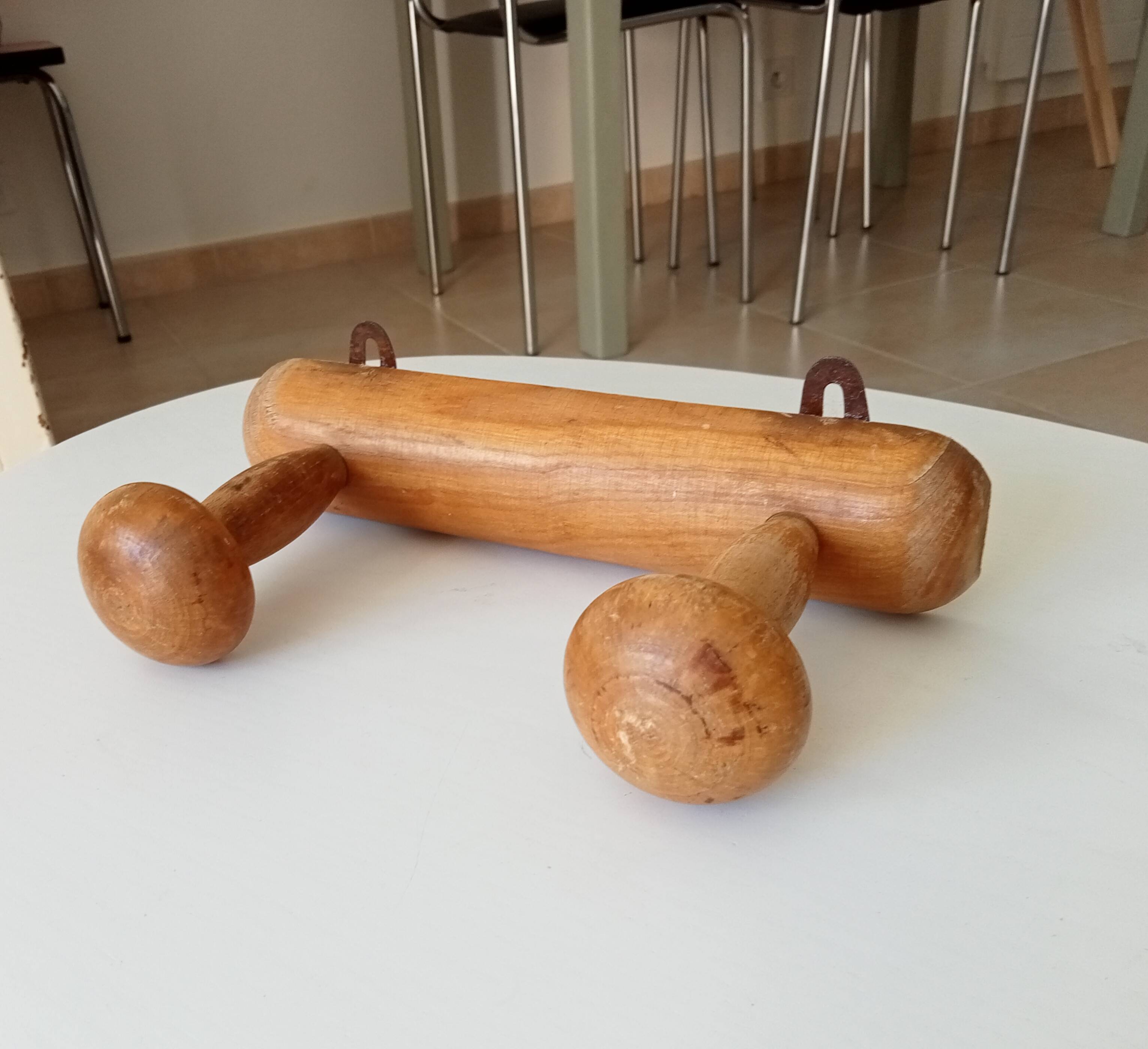 Vintage folk art wall coat rack