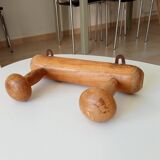 Vintage folk art wall coat rack