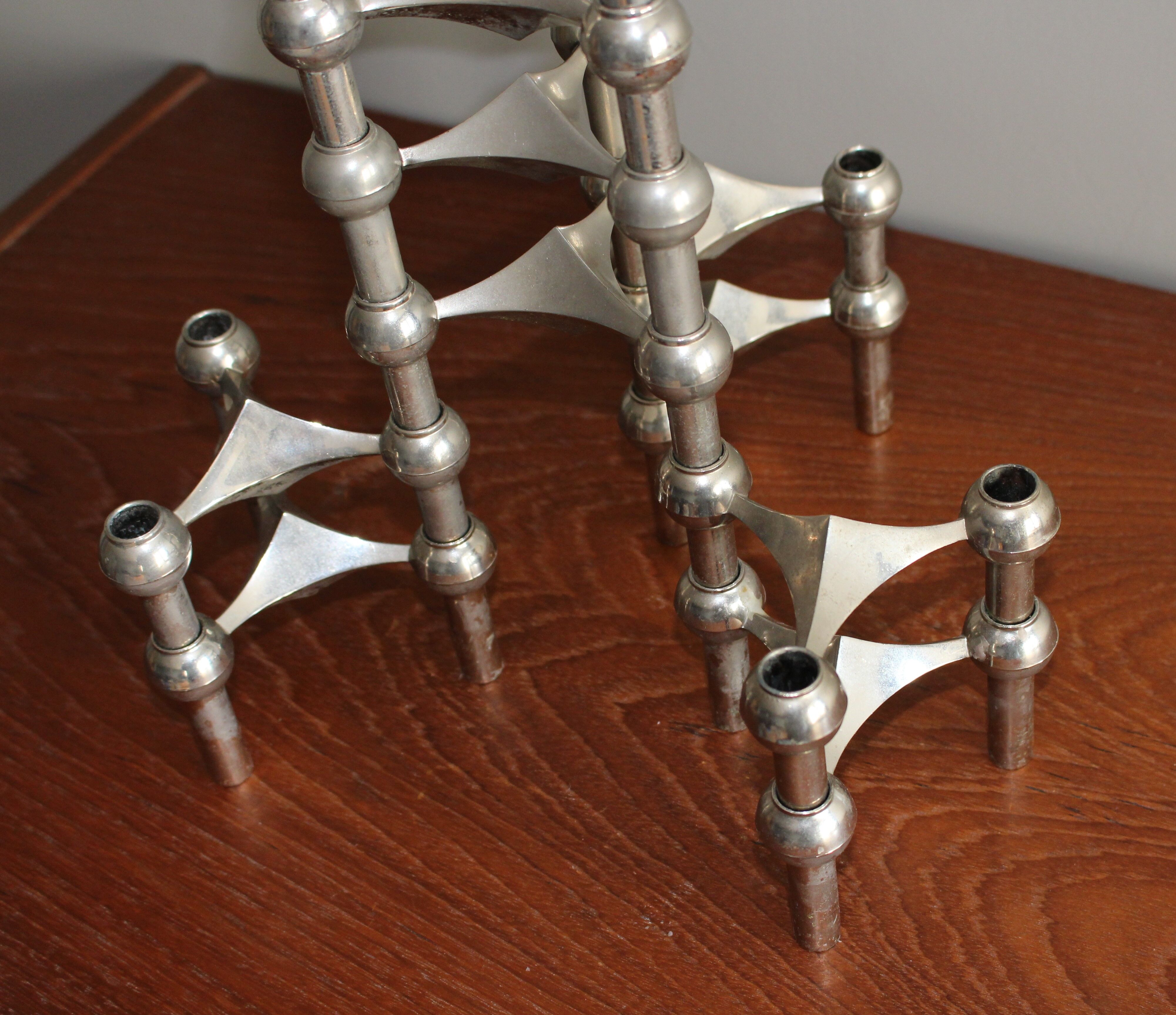 Series of 14 candlesticks Nagel