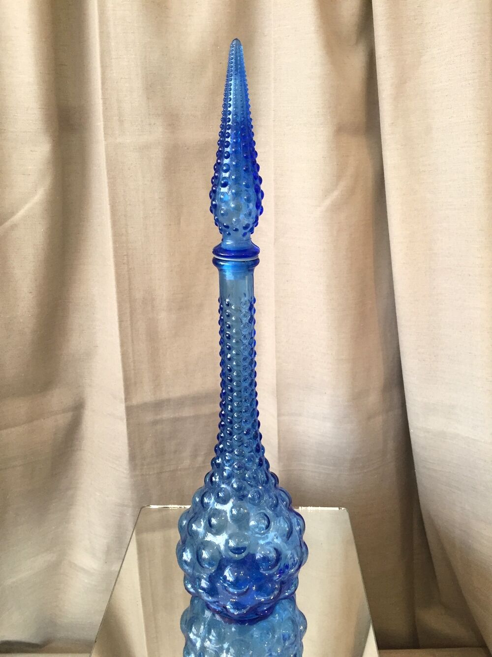 Superb cobalt blue bottle empoli genie made in italy