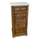 Chest of drawers type weekly / walnut white marble