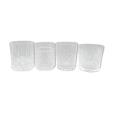 Set of 4 mismatched whiskey glasses