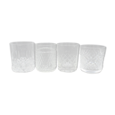 Set of 4 mismatched whiskey glasses