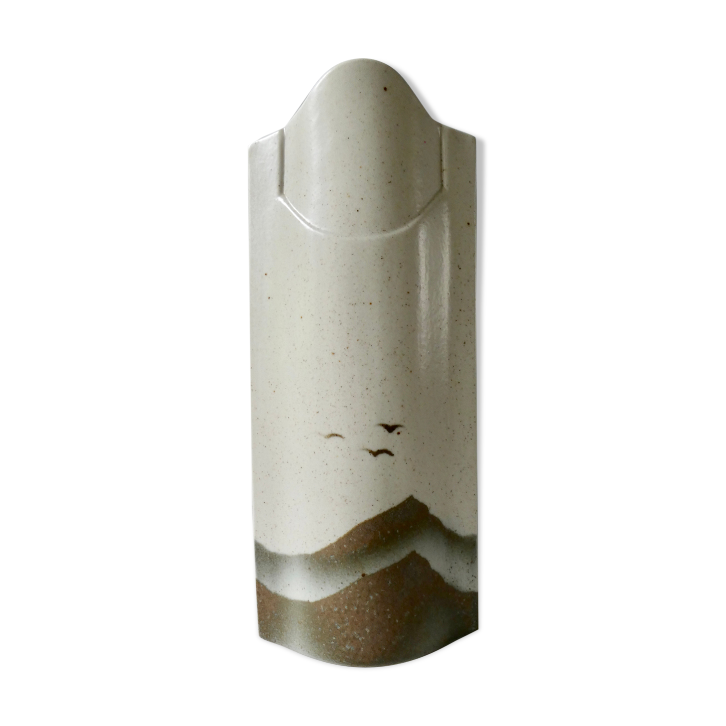 Vase en porcelaine de Virebent, décor paysage