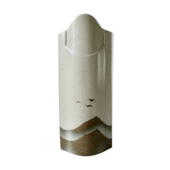 Porcelain vase of Virebent, landscape décor