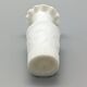 Pair of small antique white opaline fairground vases, vintage, french