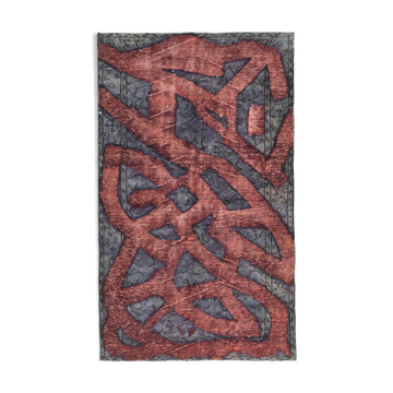 Tapis Hi-Low nouée à la main Oriental années 1980 157 cm x 264 cm