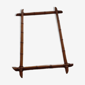 Antique bamboo mirror 51x81cm