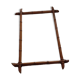 Antique bamboo mirror 51x81cm