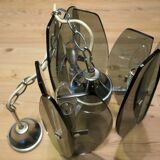 Mid century Italian pendant lamp with 9 faceted glass panels