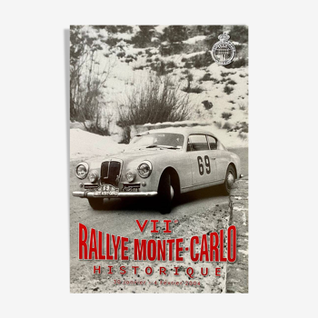 Original poster 7th Monte Carlo Historic Rally 2004 by Federall - Small Format - On linen