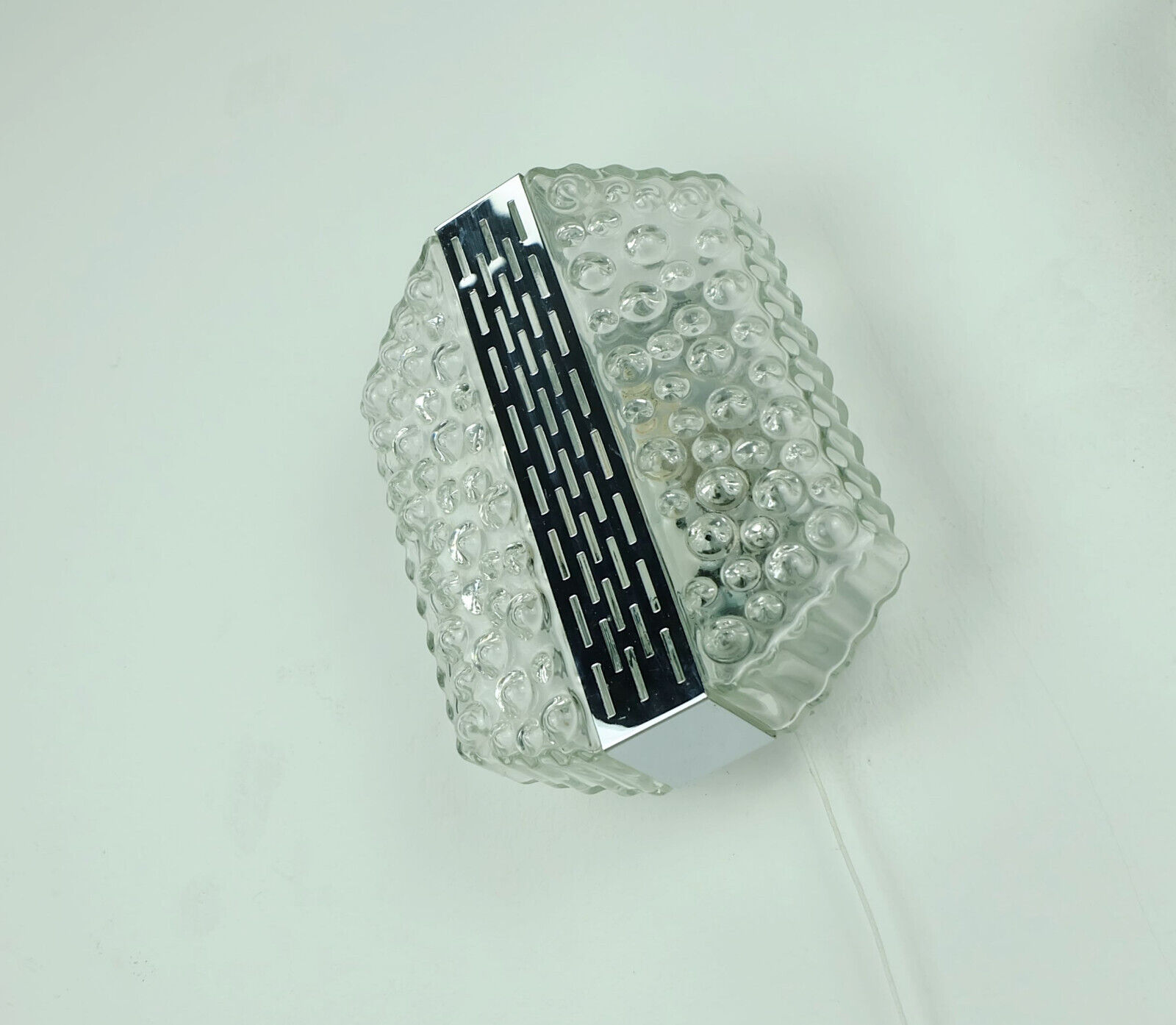 Applique en verre et chrome 1960/70