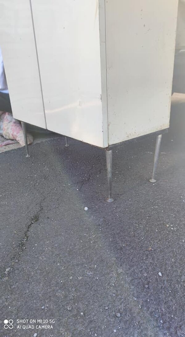 Buffet en acier de cuisine vers 1950/60