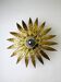 Mid-century modern sunburst light fixture with leaves, French craftsmanship, 1950s