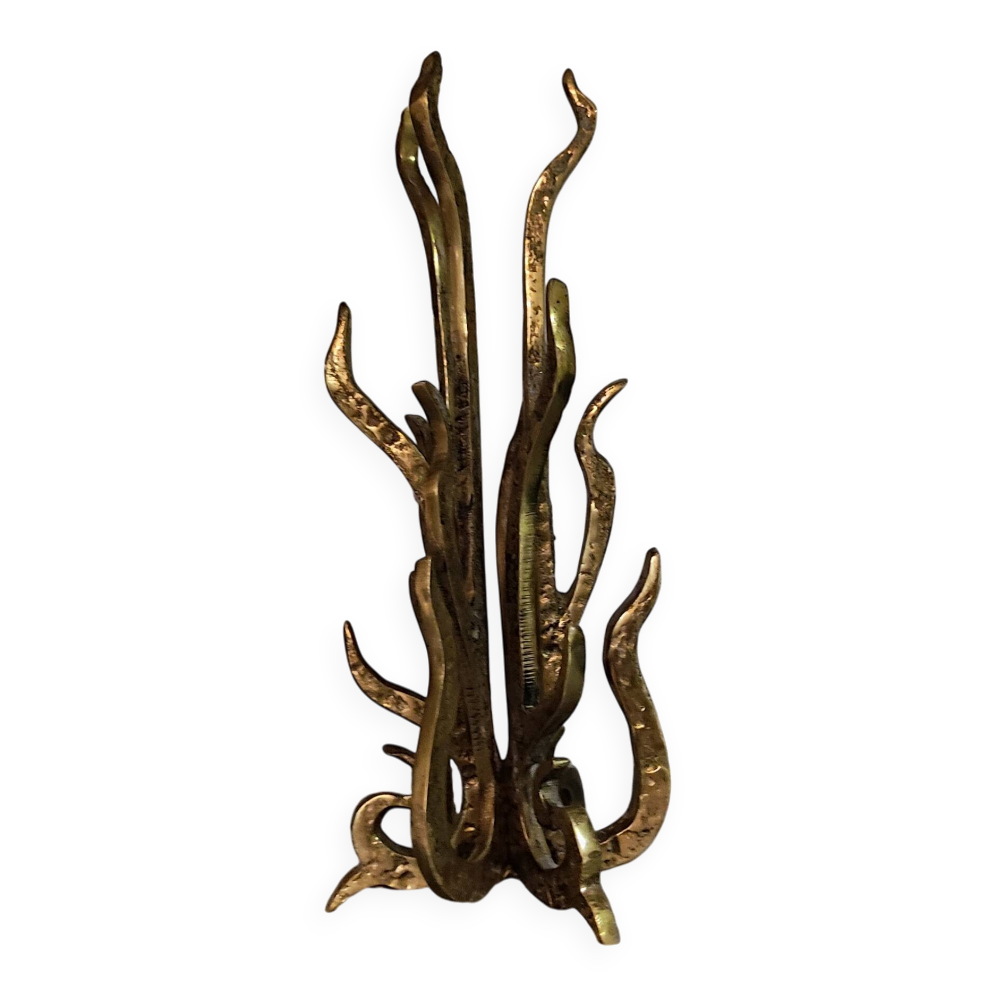 Brutalist Bronze Sculpture Candle Holder or Vase by Heinz Goll