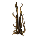 Brutalist Bronze Sculpture Candle Holder or Vase by Heinz Goll