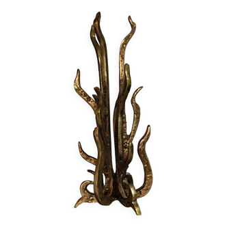 Brutalist Bronze Sculpture Candle Holder or Vase by Heinz Goll