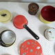 Vintage dinette in enamelled sheet metal of 27 pieces