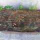 Alsatian wedding chest painted wood old 19th