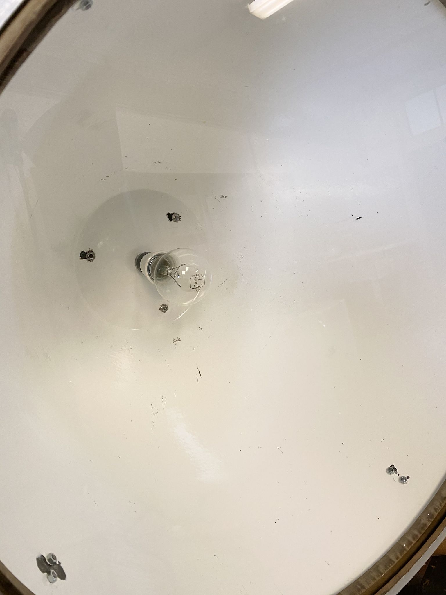 Black industrial factory lamp with clear glass cover from elektrosvit