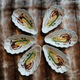 6 antique avocado cups