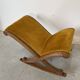 Small rocking stool – wood & velvet
