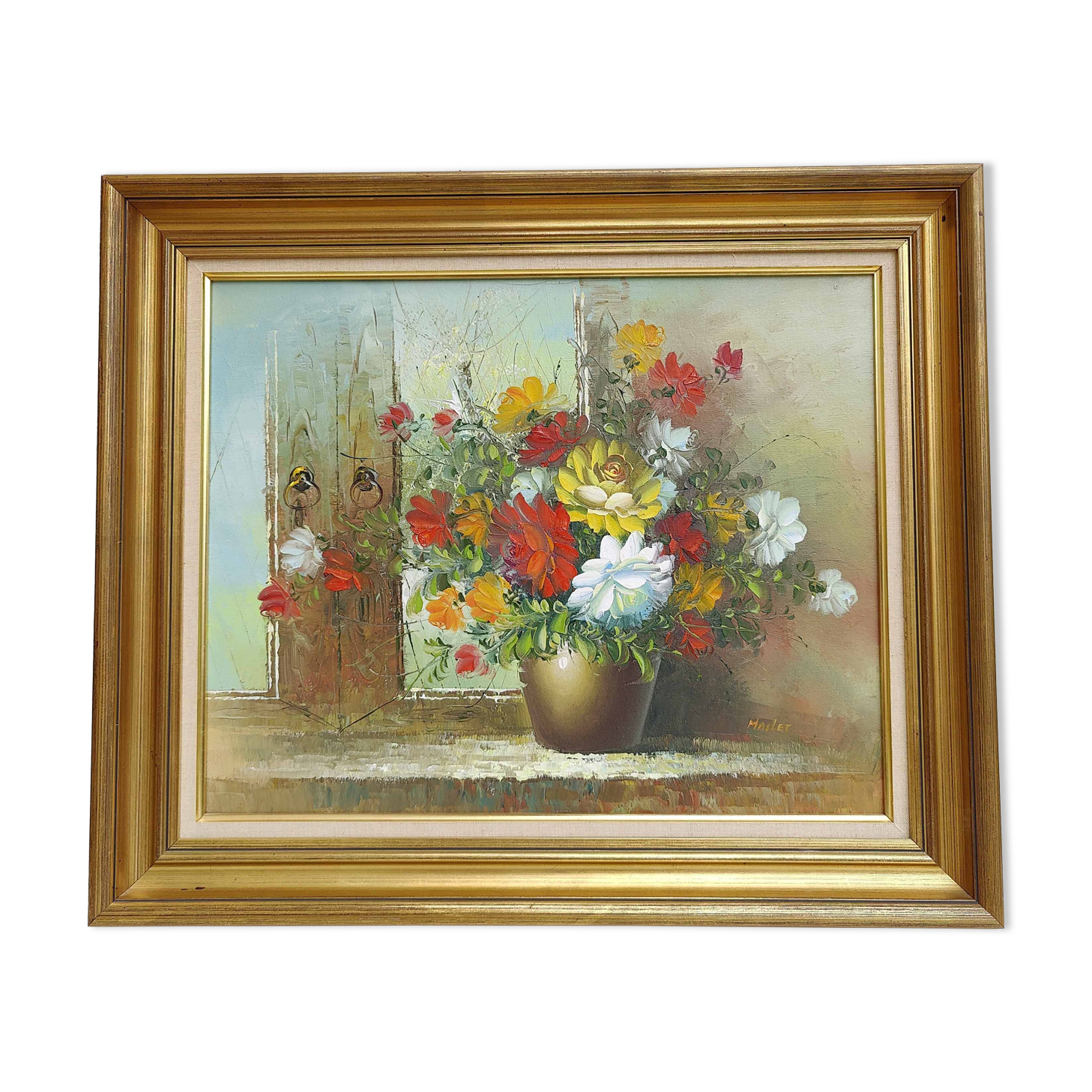 Painting painting bouquet of flowers