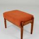 Vintage armchair pumpkin orange corduroy design by H.Lis