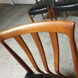 Set of 6 Scandinavian teak chairs 1960