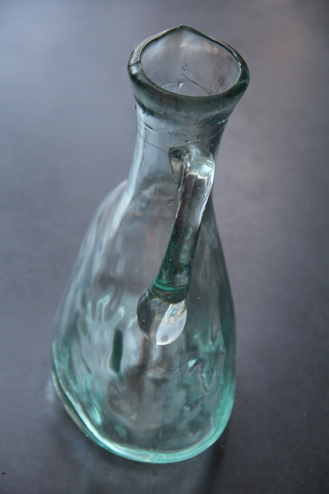 Old blown glass bottle