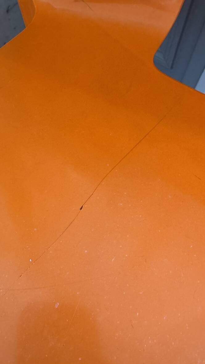Vintage 1970 Joe Colombo 860 861 Kartell chair bright orange
