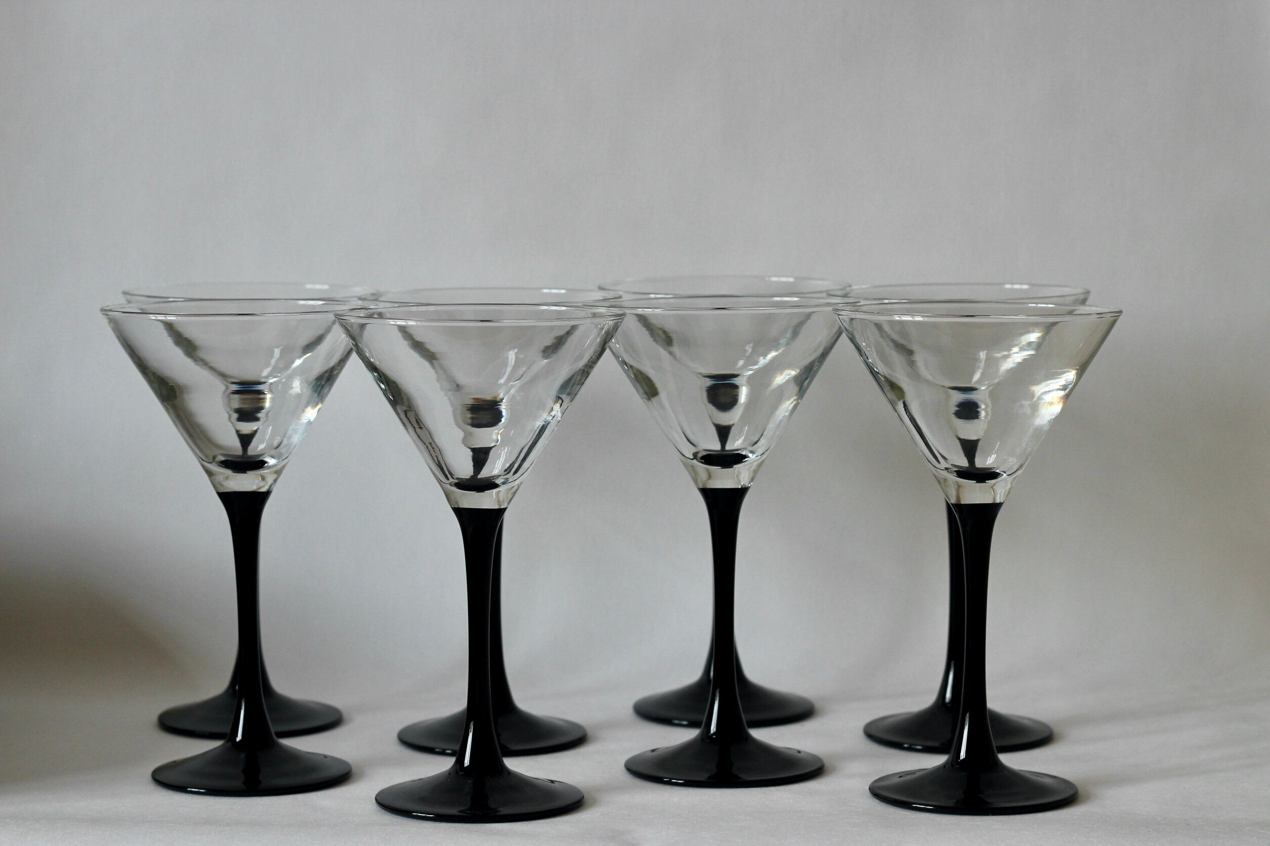 Set of 8 cocktail glasses or martini ⎮Luminarc ⎮70s