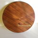 Serving dish, cheese platter in formica and golden metal
