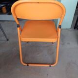 Chaise pliante orange vintage