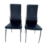 Design chair in black skaï