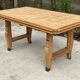 Art Deco extendable dining table renovated in raw oak and marquetry 220