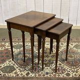 Set of English mahogany nesting tables from the 1950s