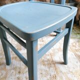 Blue patinated desk and chair