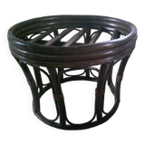 Old rattan pouf