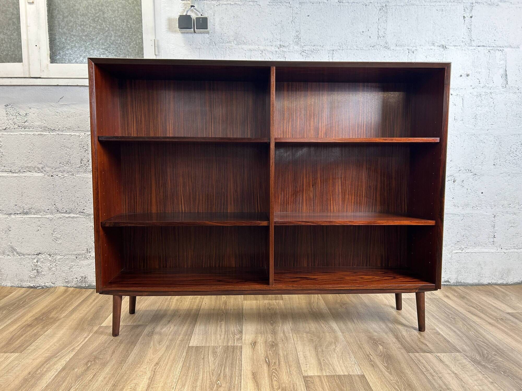 Vintage Scandinavian rosewood bookcase by Brouer, 1960s