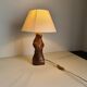 Lampe souche brutaliste en orme / artisanat / art brut