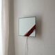 Architectural stained glass wall lamp with textured glass