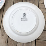 Set of 7 flat plates christiane sarreguemines and digoin