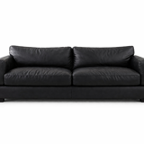 Canapé en cuir noir 3 places Poltrona Frau