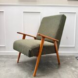 Scandinavian khaki armchair